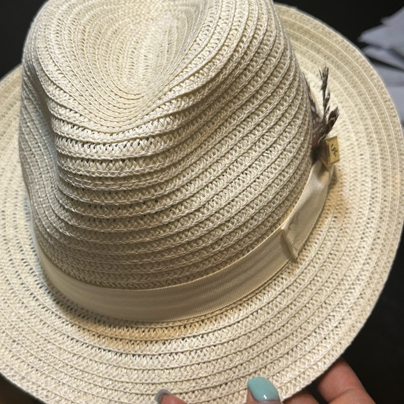 Men’s off white summer straw brim - Picture 3 of 4